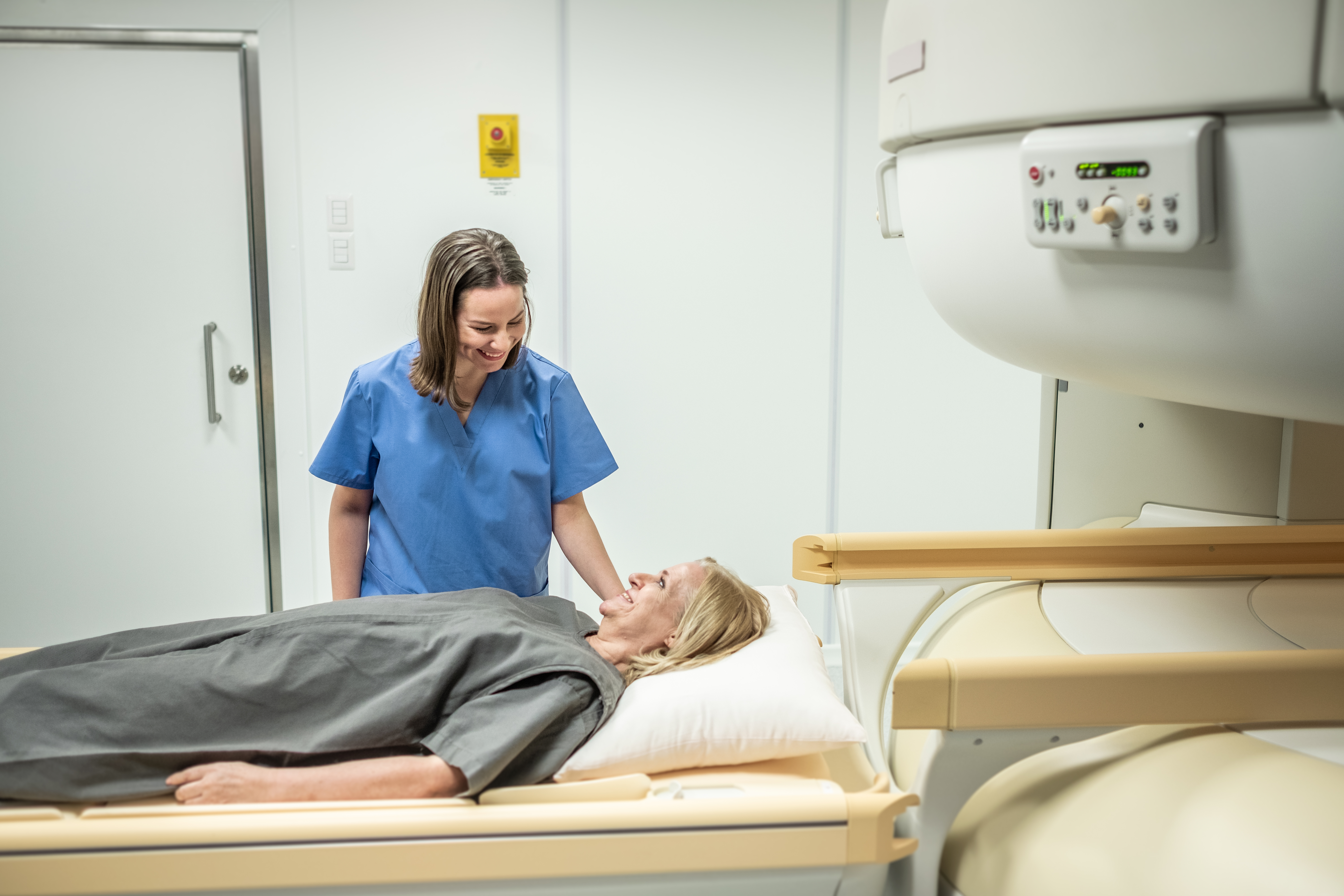 Medical Examination With MRI Magnetic Resonance Imaging Equipment In Hospital